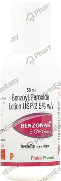 Benzonak 2.5% Bottle Of 50ml Lotion