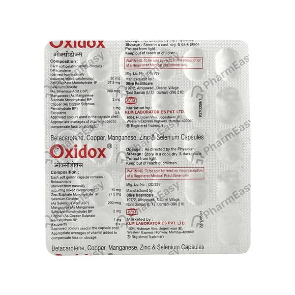 Oxidox Strip Of 30 Capsules