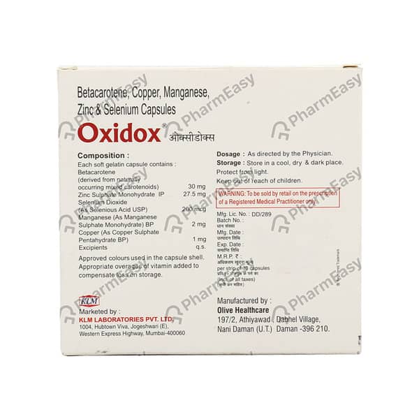 Oxidox Strip Of 30 Capsules