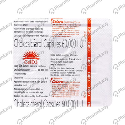Cel D3 60k Softgel Strip Of 4 Capsules