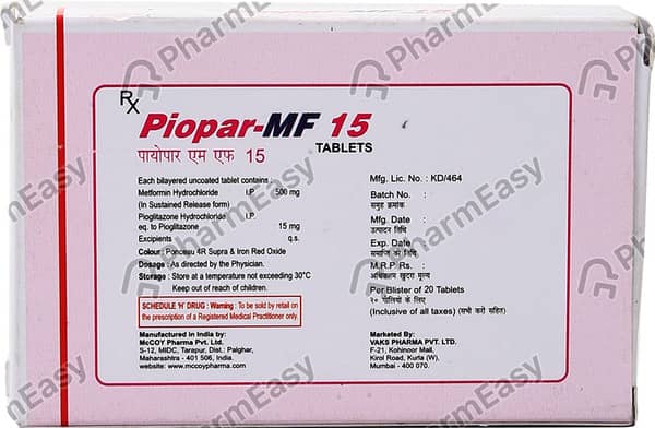 Piopar Mf 15Mg Strip Of 10 Tablets