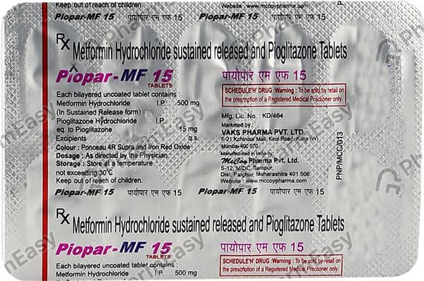 Piopar Mf 15Mg Strip Of 10 Tablets