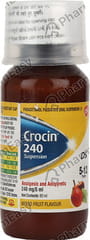 Crocin 240mg Ds Mixed Fruit Flavour Bottle Of 60ml Suspension
