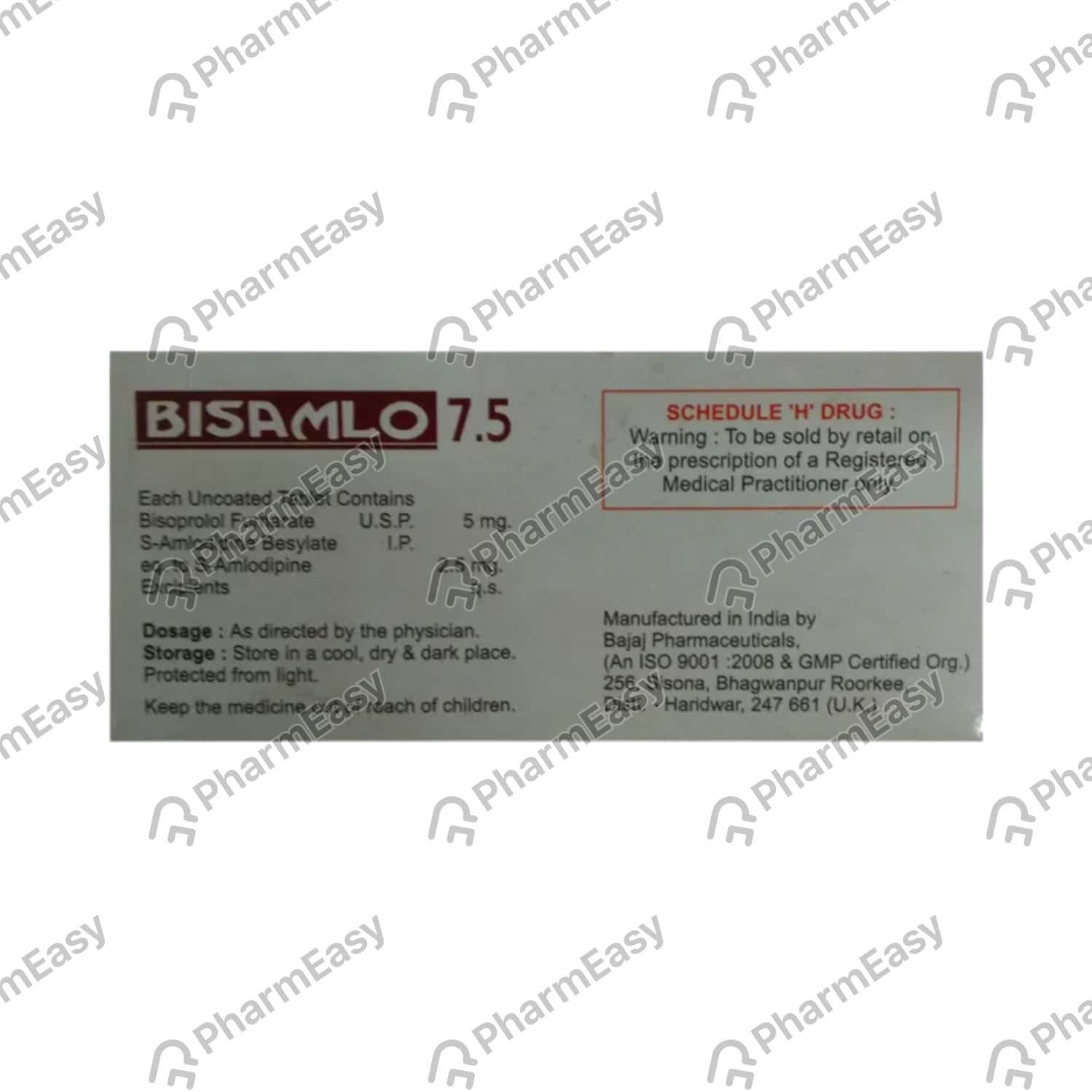 Bisamlo Tablet (10): Uses, Side Effects, Price Dosage PharmEasy