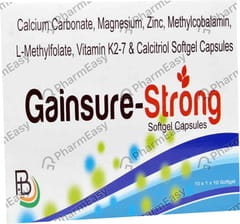 GAINSURE STRONG STRIP OF 10 CAPSULES