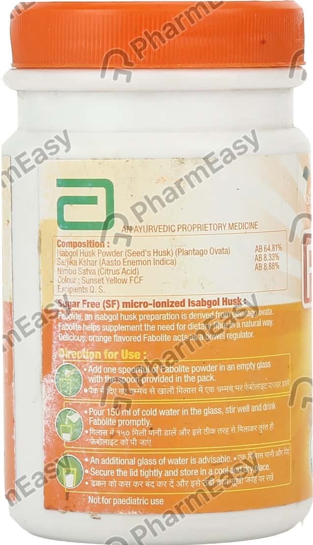 Fabolite Orange Flavour Sugar Free Powder 100gm