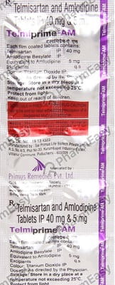 Telmiprime Am 40mg Strip Of 10 Tablets