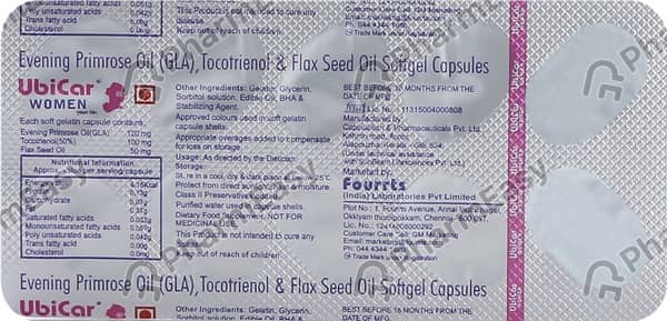Ubicar Women Strip Of 10 Capsules