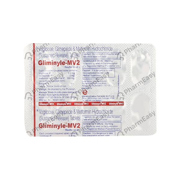 Gliminyle Mv 2mg Strip Of 10 Tablets