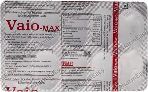 Vaio Max Strip Of 10 Tablets