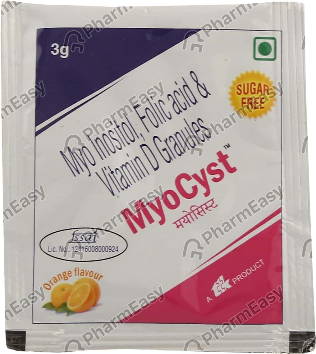 Myocyst Orange Flavour Sugar Free Sachet Of 3gm Granules
