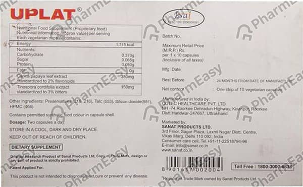 Uplat Strip Of 10 Capsules