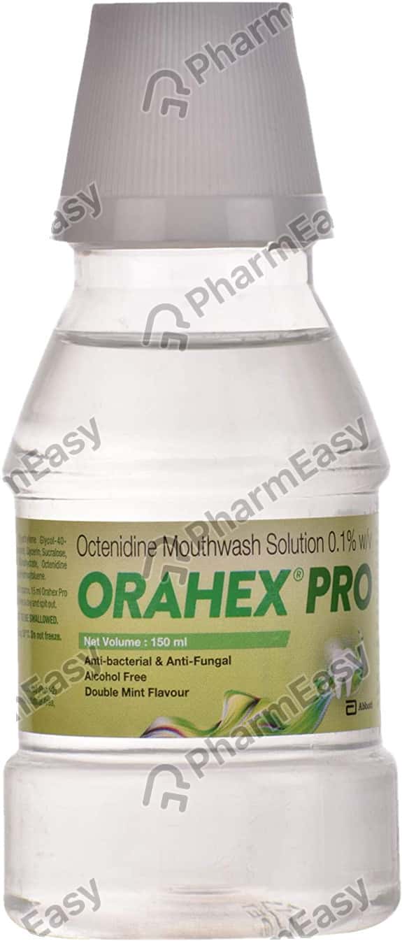 Orahex Pro Double Mint Flavour Bottle Of 150ml Mouth Wash