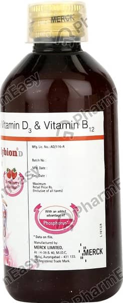 Osto Polybion D Strawberry Flavour Bottle Of 200Ml Suspension
