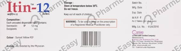 Itin 12mg Strip Of 2 Tablets