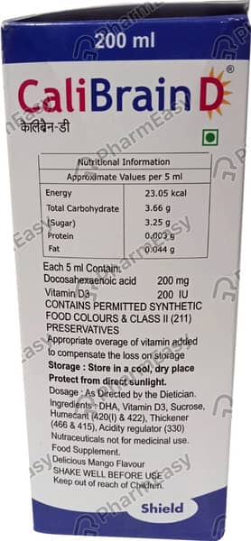 Calibrain D Mango Flavour Suspension 200Ml