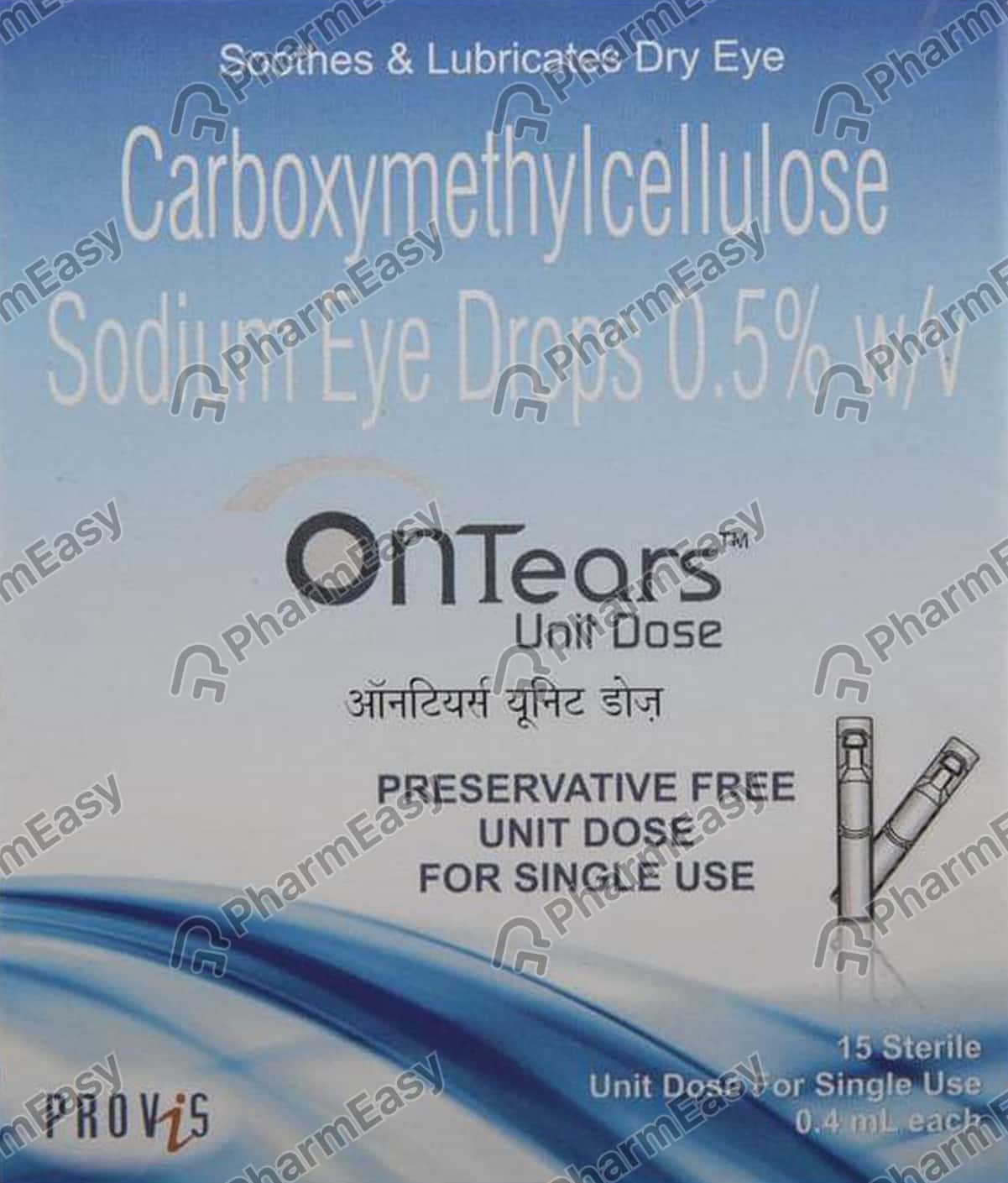 Ontears Unit Dose 0.5% Bottle Of 0.4ml Eye Drops (pack Of 15)