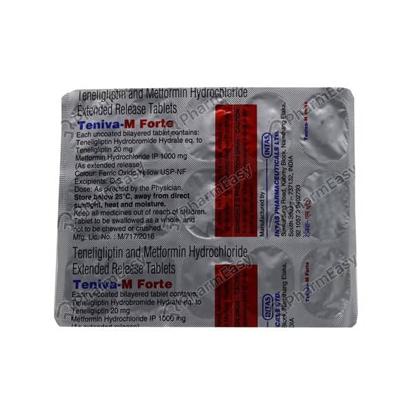 Teniva M Forte Strip Of 15 Tablets