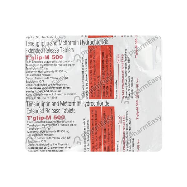T Glip M 500mg Strip Of 15 Tablets
