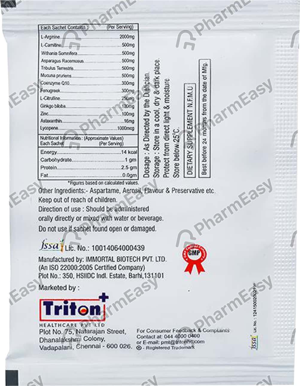 Buy Spermatz Mixed Fruit Flavour Sugar Free Sachet Of 10gm Powder