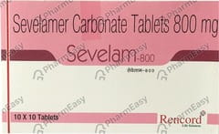 SEVELAM 800MG STRIP OF 10 TABLETS