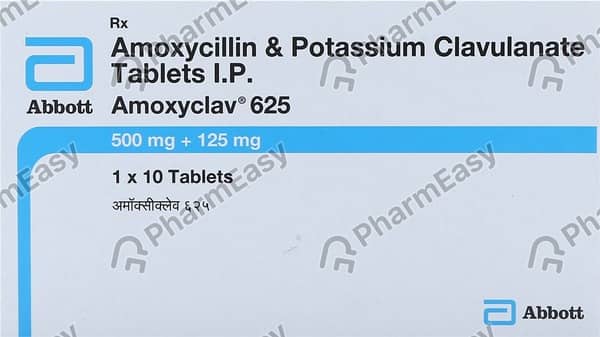 Amoxyclav 625mg Strip Of 10 Tablets