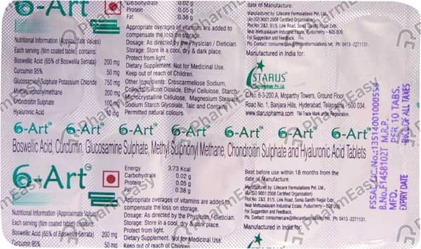 6 Art Strip Of 10 Tablets