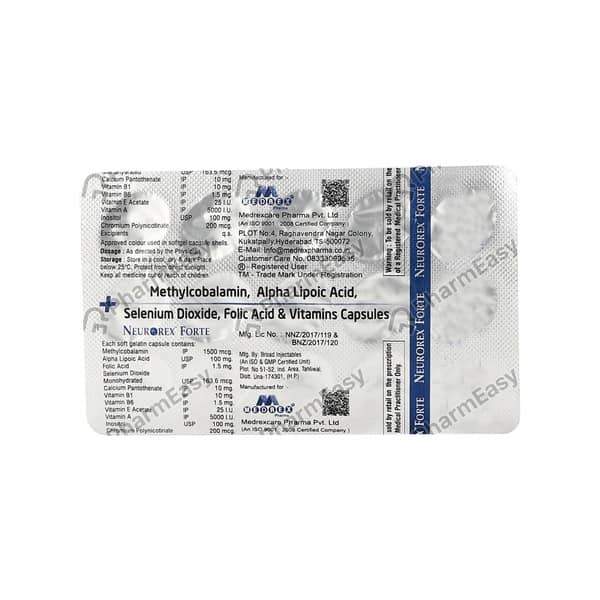 Neurorex Forte Strip Of 15 Capsules