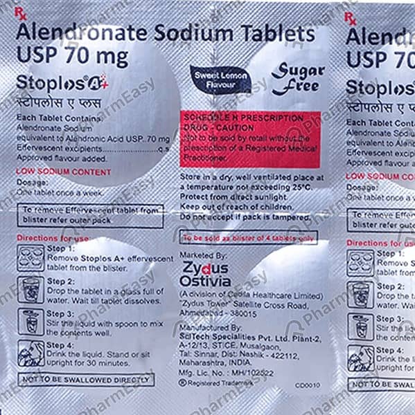 Stoplos A Plus Lemon Flavour Sugar Free Strip Of 4 Tablets