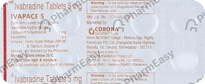 Ivapace 5mg Strip Of 10 Tablets