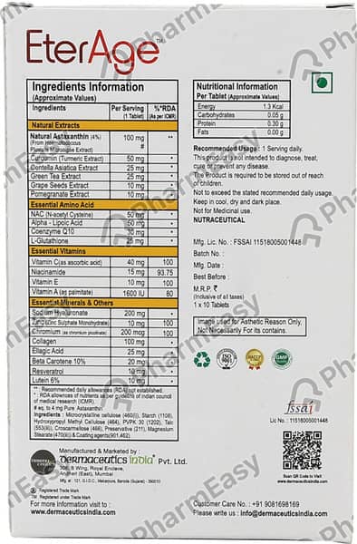 Eterage Strip Of 10 Tablets
