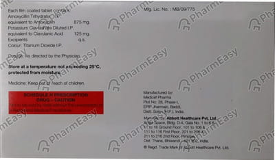 Amoxyclav 1gm Strip Of 10 Tablets