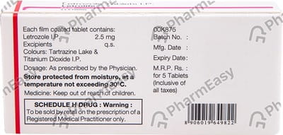Letrolife 2.5mg Tablets 5'S