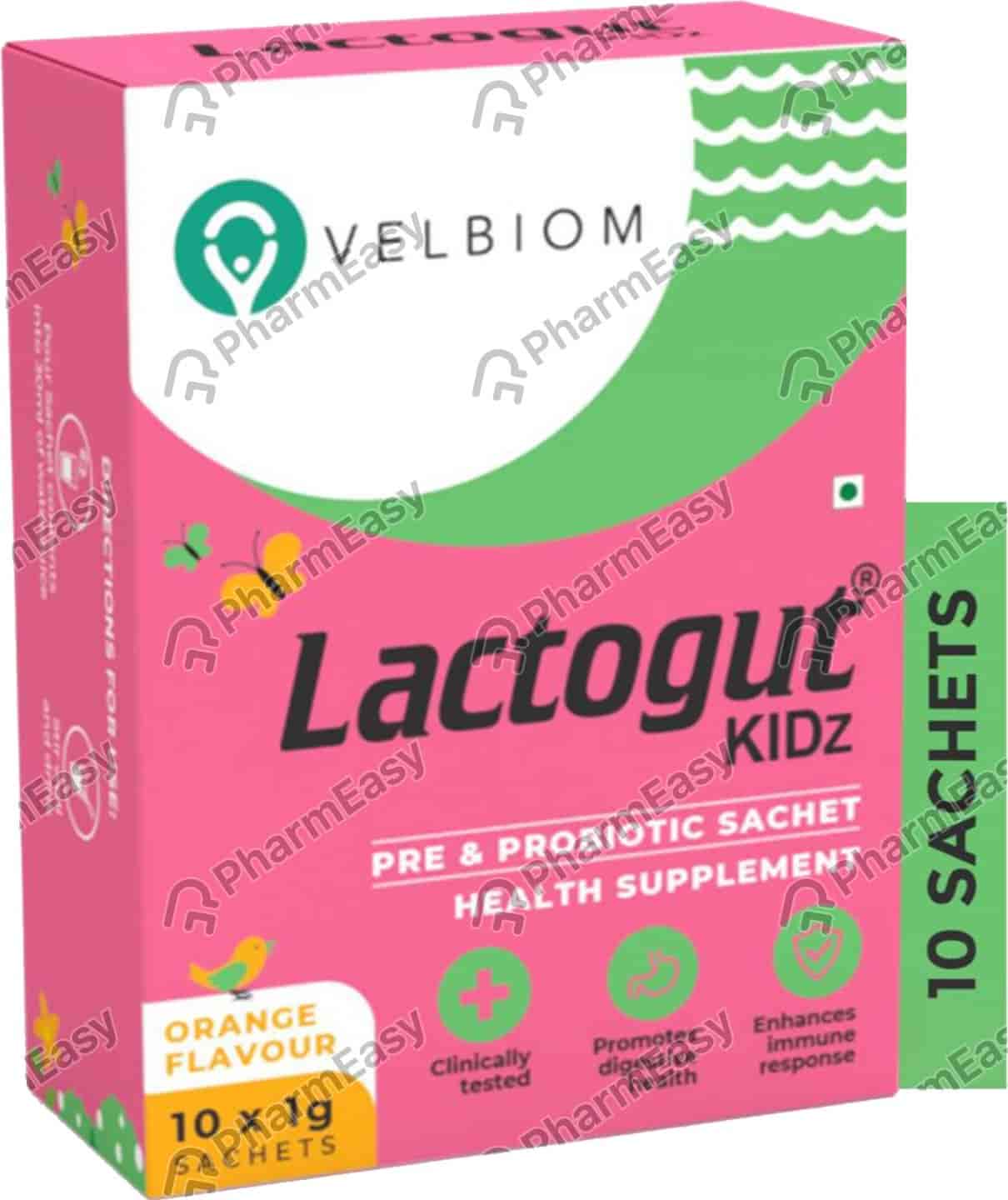 Lactogut Kidz Orange Flavour Sachet Of 1gm Powder