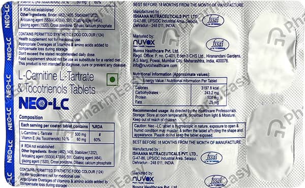 Neo Lc Strip Of 10 Tablets