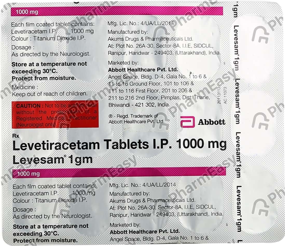 Levesam 1 G Tablet (15) Uses, Side Effects, Price & Dosage PharmEasy