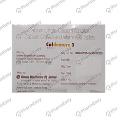 CALDEMURE 3 STRIP OF 10 TABLETS