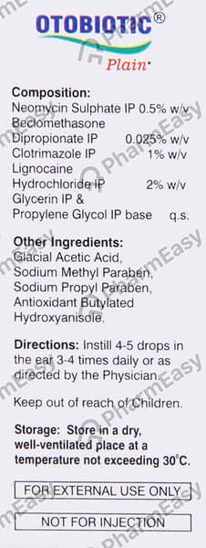 Otobiotic Plain Bottle Of 5ml Ear Drops