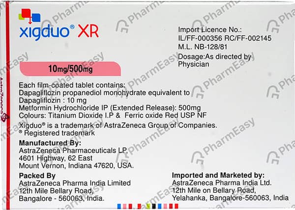 Xigduo 5/1000 Mg Strip Of 14 Tablets