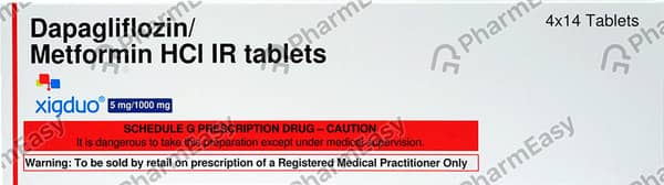 Xigduo 5/1000 Mg Strip Of 14 Tablets