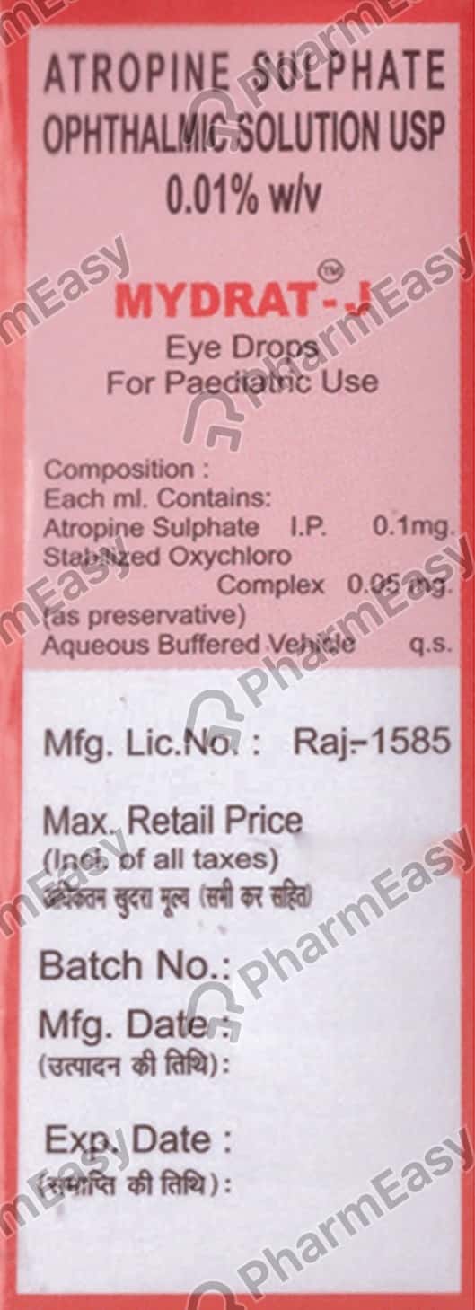 Atroped 0.01 W/V Eye Drop (5) Uses, Side Effects, Price & Dosage