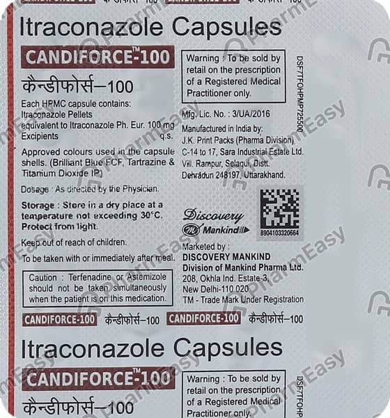 कैंडिफोर्स 100 कैप्सूल