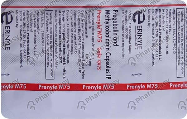 Prenyle M 75mg Strip Of 10 Capsules