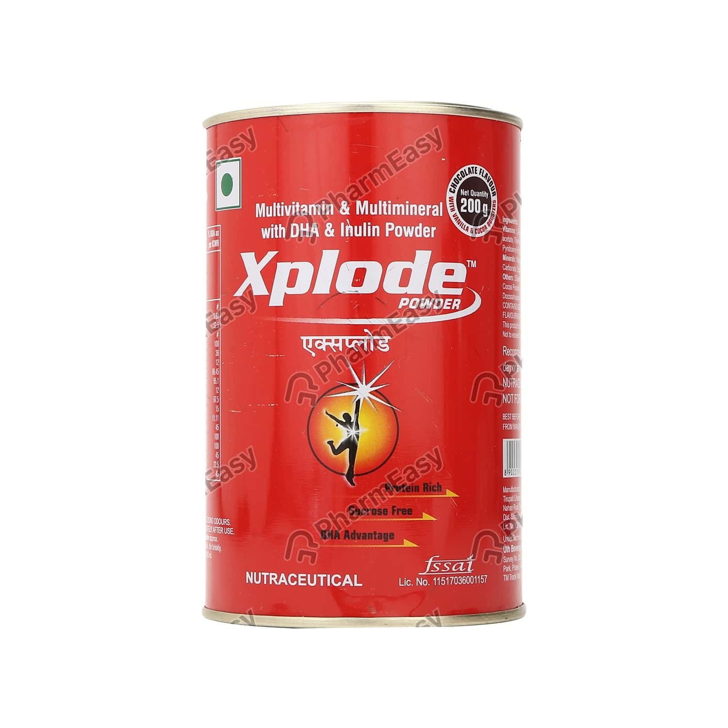 Buy Xplode Chocolate Flavour Tin Of 200gm Powder Online at Flat 18 OFF* PharmEasy