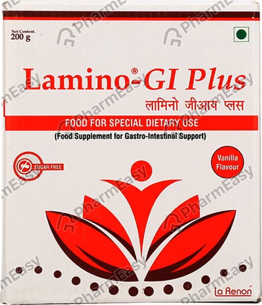Lamino Gi Plus Vanilla Flavour Sugar Free Tin Of 200Gm Oral Powder