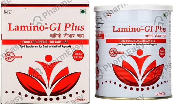 Lamino Gi Plus Vanilla Flavour Sugar Free Tin Of 200Gm Oral Powder