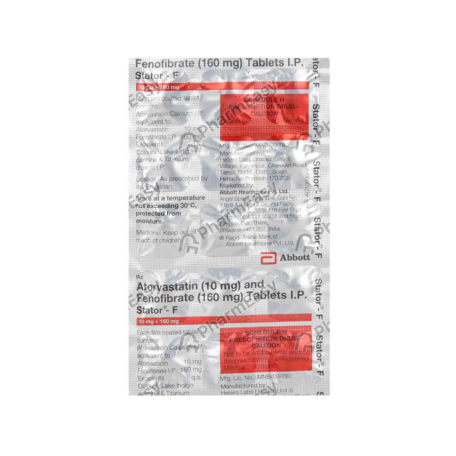 Buy Stator F Tab 15'S Online at Flat 18 OFF* PharmEasy