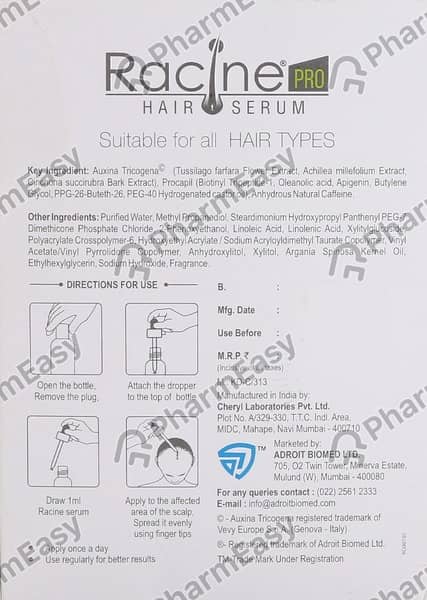 Racine Pro Bottle Of 30Ml Hair Serum