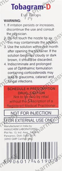Tobagram D Bottle Of 10ml Eye Drops