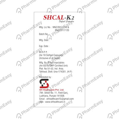 Shcal K2 Strip Of 10 Capsules